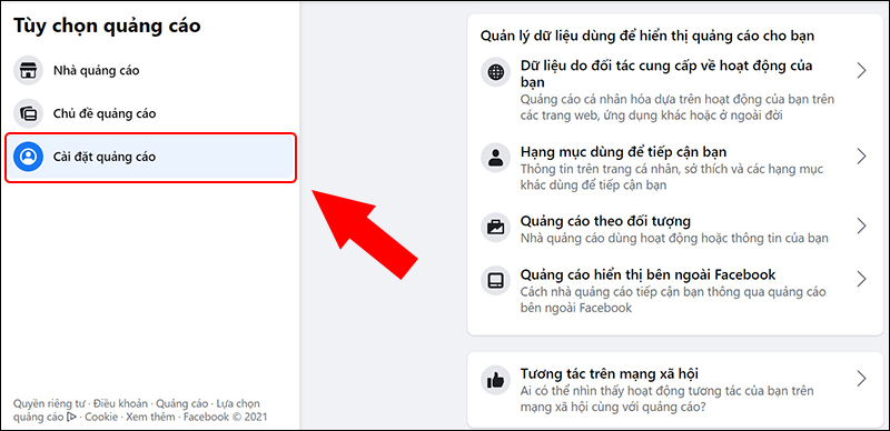 Cài đặt quảng cáo Facebook trên máy tính